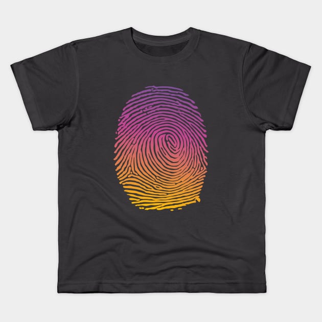 Finger print Colorful Kids T-Shirt by Arief Uchiha